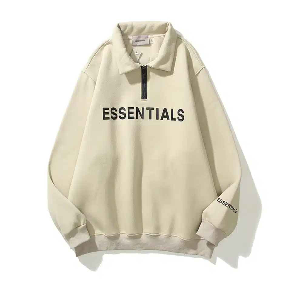 Carl’s Coffee Beige Essentials half zip hoodie