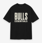 Black Bulls Essentials T-shirt displayed on a plain background, featuring a simple logo design.
