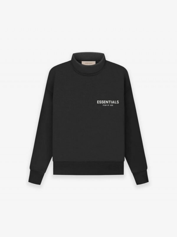 A black sweatshirt featuring the word "Burton" prominently displayed on the front.