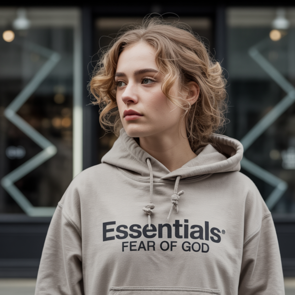 Sport Essentials Hoodie front view on female model