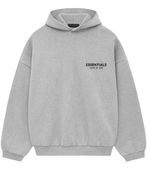 An Essentials heather grey essentials hoodie